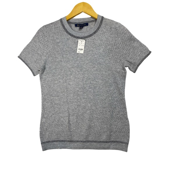 Brooks Brothers Sweaters - Brooks Brothers Merino Wool Blend Short Sleeve Sweater Grey Metallic Small NWT